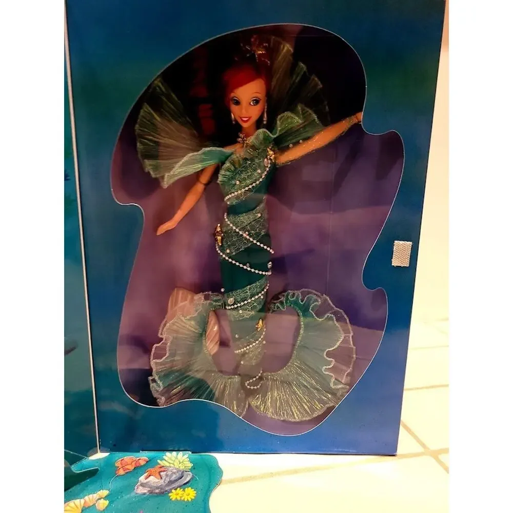 1997 Mattel Disney Little Mermaid Aqua Fantasy Ariel Collector Doll 17827